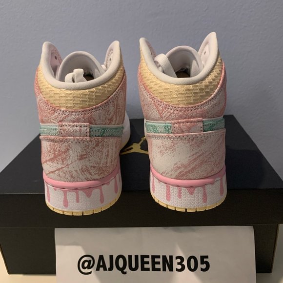 Air Jordan 1 Mid SE GS paint drip - Picture 4 of 4